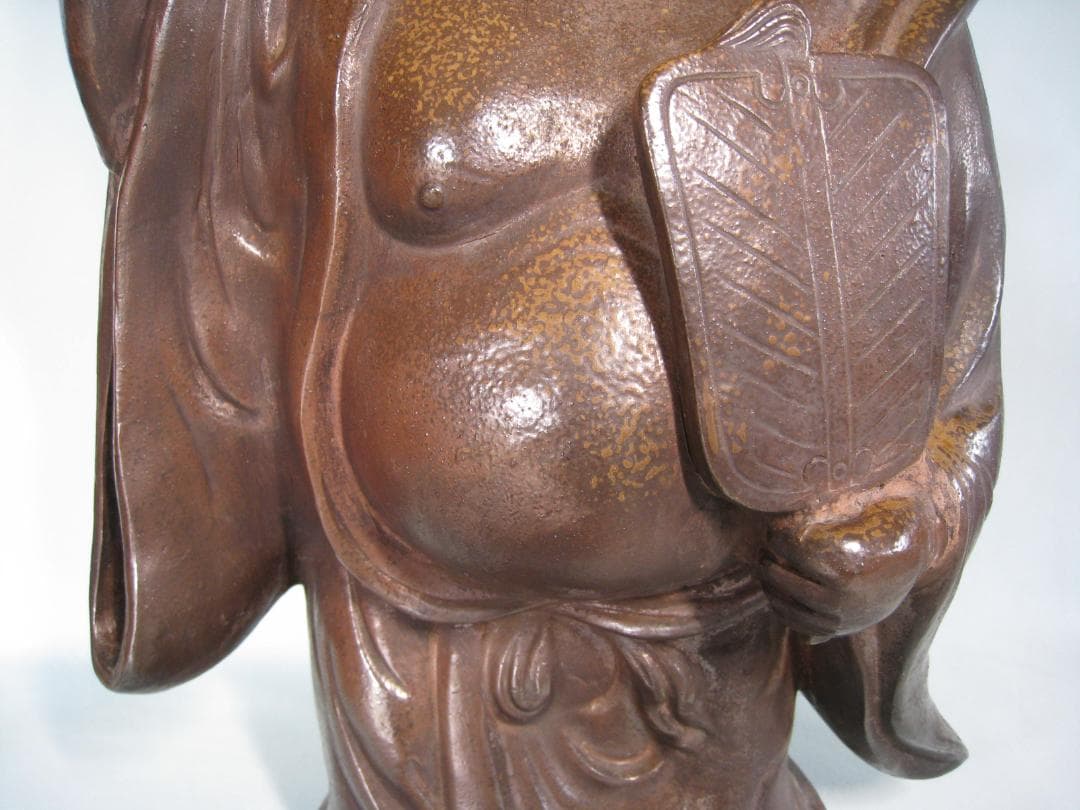 備前焼　特大布袋尊　【備前陶香造】の搔き銘　高さ40㎝以上