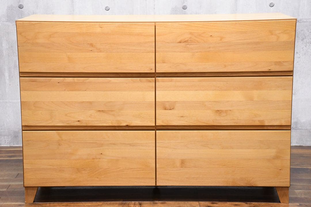 FCC7 今村家具工芸 3ドロワーチェスト アルダー材 ワイドチェスト 大川家具