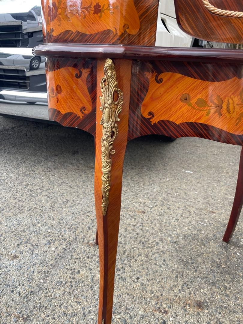 イタリア アンティーク 象嵌細工 ドレッサー 鏡台 デスク　鏡台