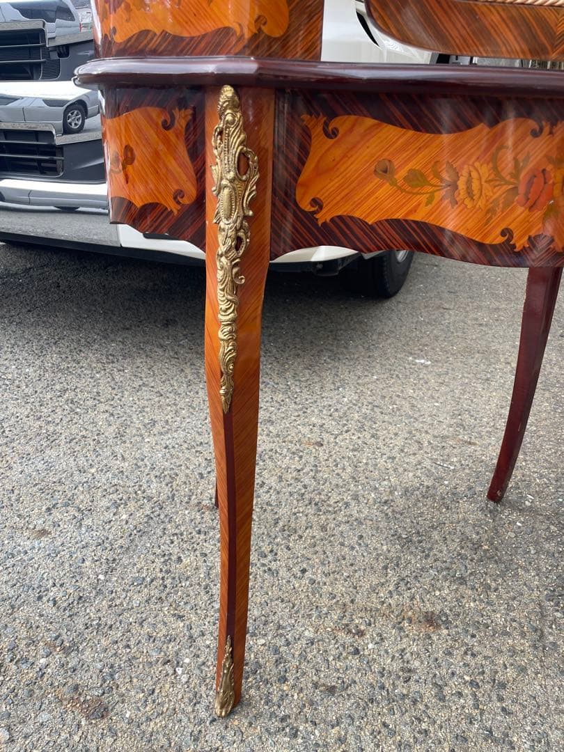 イタリア アンティーク 象嵌細工 ドレッサー 鏡台 デスク　鏡台