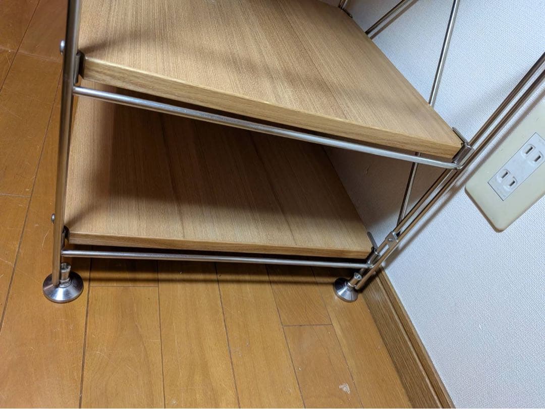 ■送料込■無印 ステンレスユニットシェルフ オーク棚 家具 衣類 収納