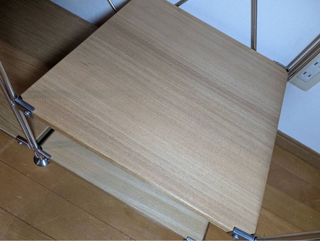 ■送料込■無印 ステンレスユニットシェルフ オーク棚 家具 衣類 収納