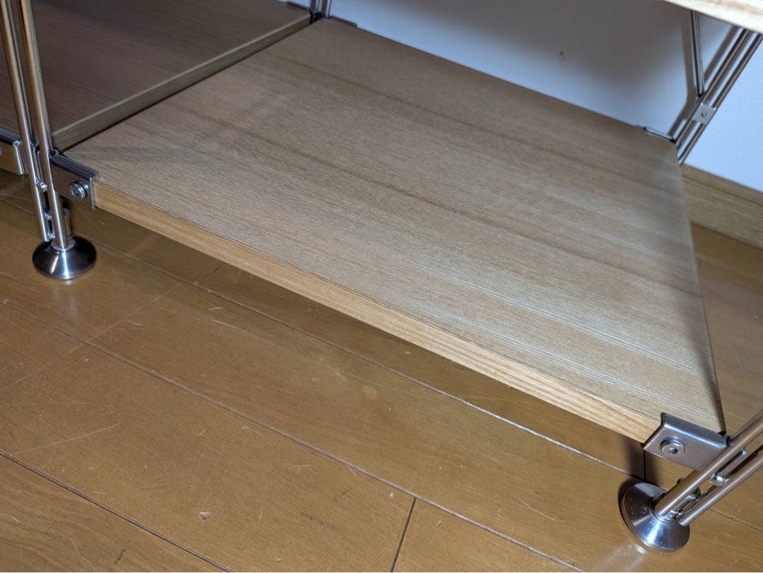 ■送料込■無印 ステンレスユニットシェルフ オーク棚 家具 衣類 収納