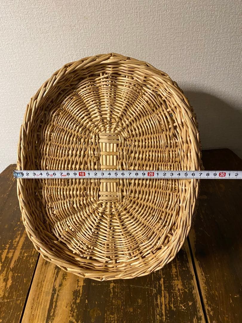 籠　バスケット　柳　かご　カゴ　古道具　収納　持ち手付き