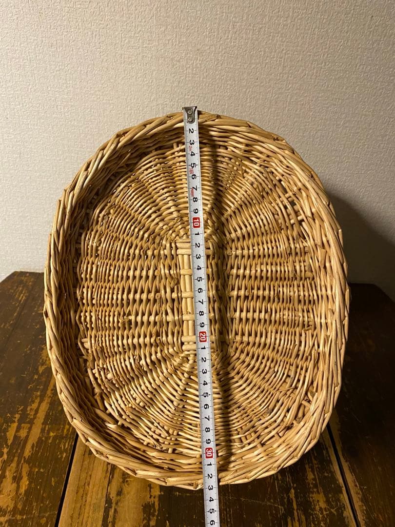 籠　バスケット　柳　かご　カゴ　古道具　収納　持ち手付き