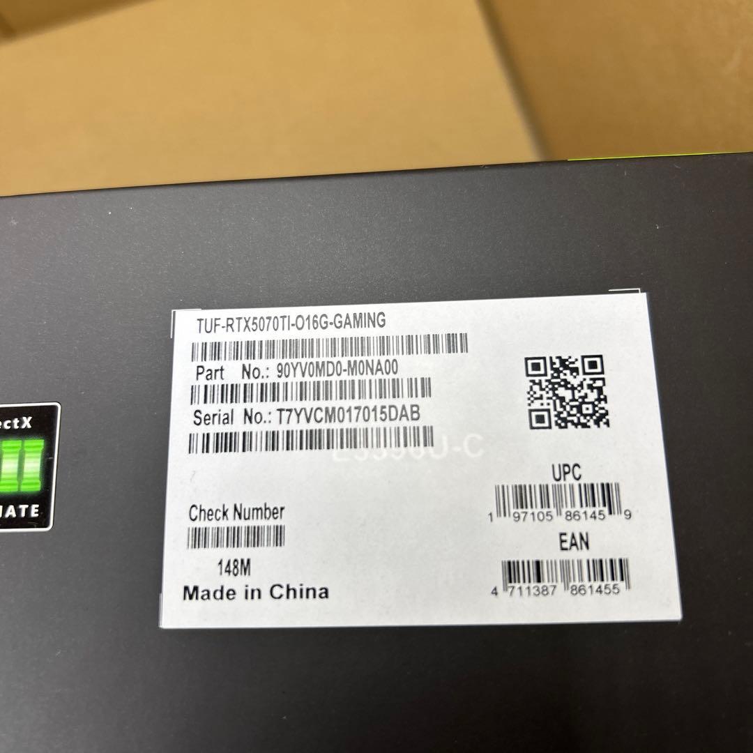 グラフィックボード・グラボ・ビデオカード ASUS TUF Gaming GeForce RTX 5070 Ti 16GB