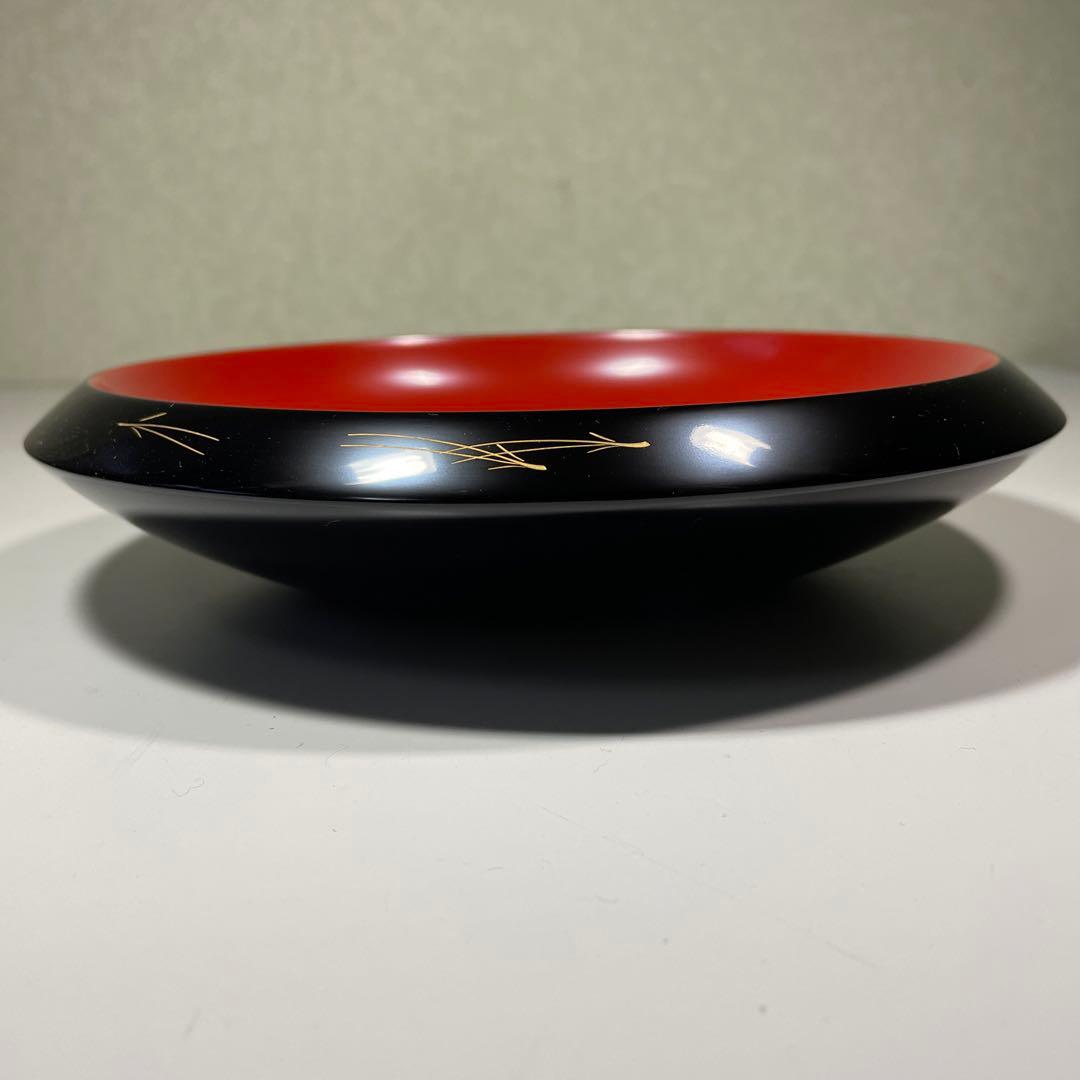 輪島塗　菓子器　春比斎作　新品未使用　藍綬褒章記念品