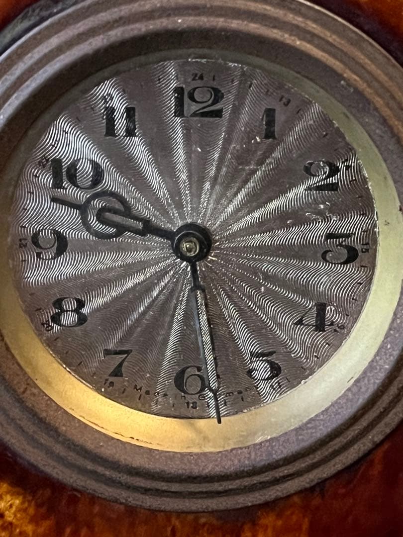 レア！アールヌーボー期の陶器カバー置き時計 インテリアとして最高