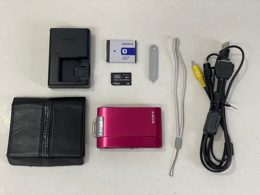 【動作確認済】SONYサイバーショットDSC-T200 2GMS&レザーカバー付