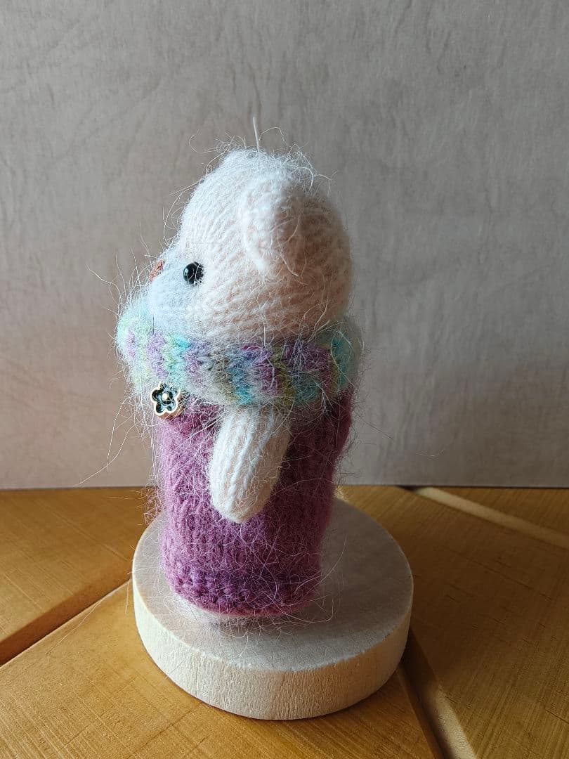 新品|ハンドメイド テディベア 着せ替え人形 ウール あみぐるみ 洋服 セット
