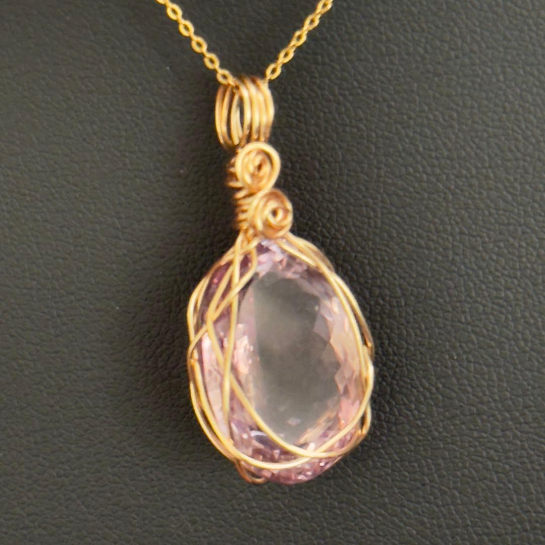 大粒　アメトリン　天然石　ペンダントトップ　ワイヤージュエリー 17.9Ct