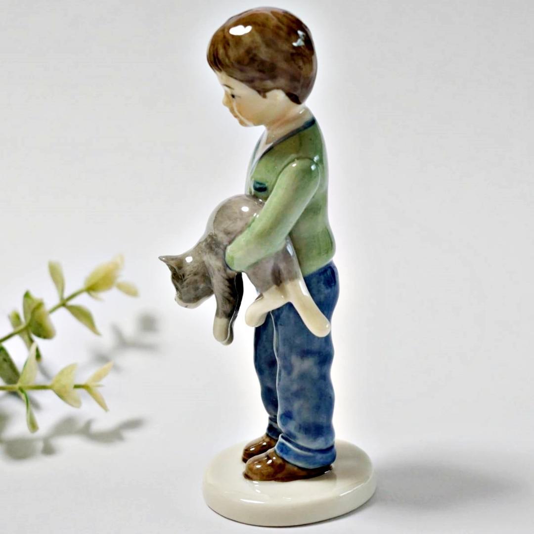 nknk 2点おまとめ ロイヤルコペンハーゲン ロビン・少年と猫