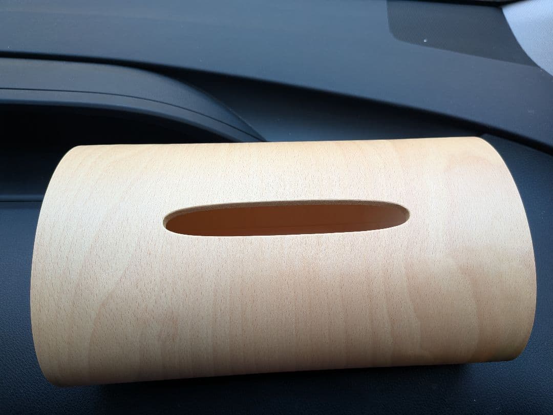 【新品】BUNACO 木製ティッシュボックス 円筒形