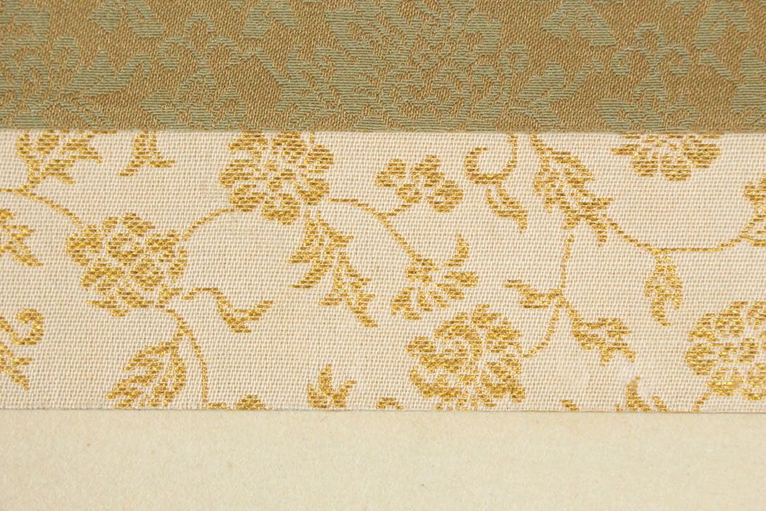No5792 掛軸　松浦満　菖蒲図　絹本着色　合箱/畳箱　花鳥　送料無料