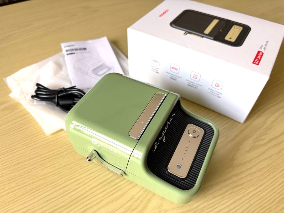 【新品】NIMBOT B21 スマートラベルプリンター 本体（グリーン）