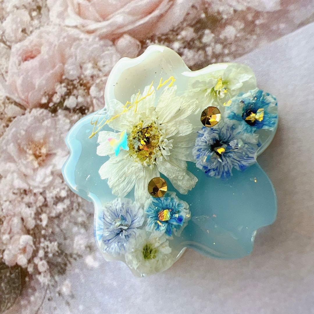 レジン ヘアゴム ドライフラワー No.912