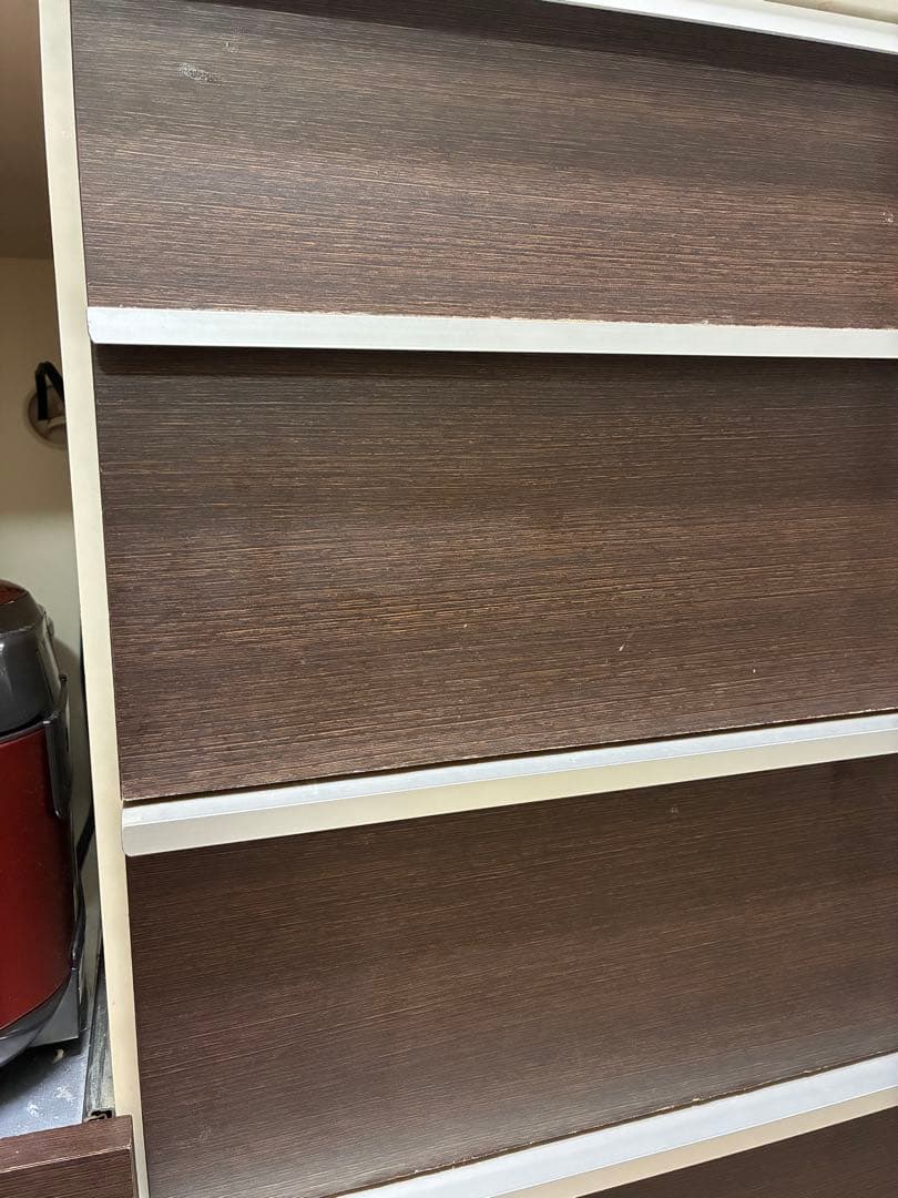 パモウナ　キッチンカウンター ホワイト/ダークブラウン