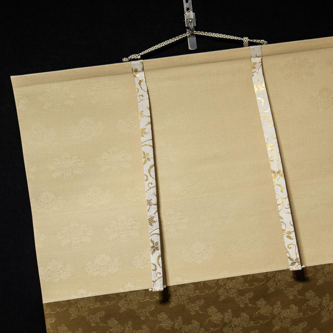 掛軸-1175　鈴木三朝　嵐山渡月橋　共箱　太巻　二重箱