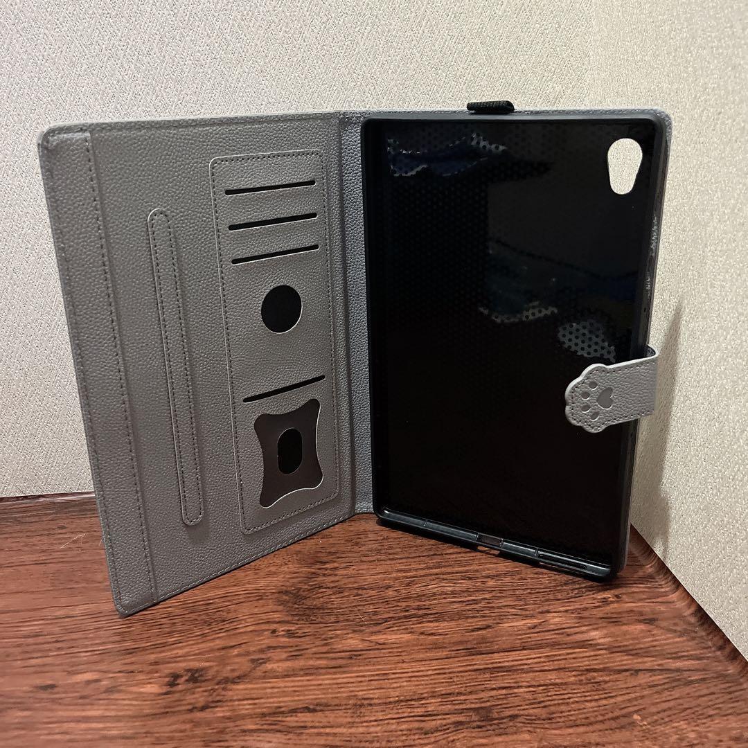 Lenovo M10 第2世代 用ケースネコ　グレー