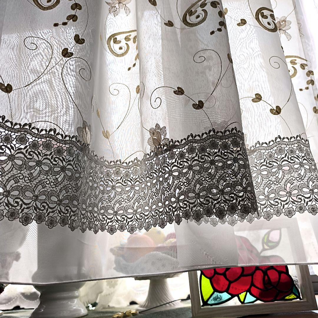 カフェカーテン【ぷりん様ご相談ページ　レースダブルデザイン】