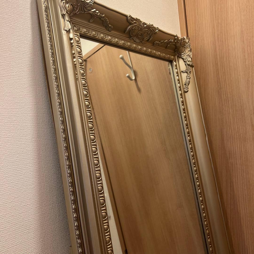 美品　アンティーク調　全身鏡　姿見