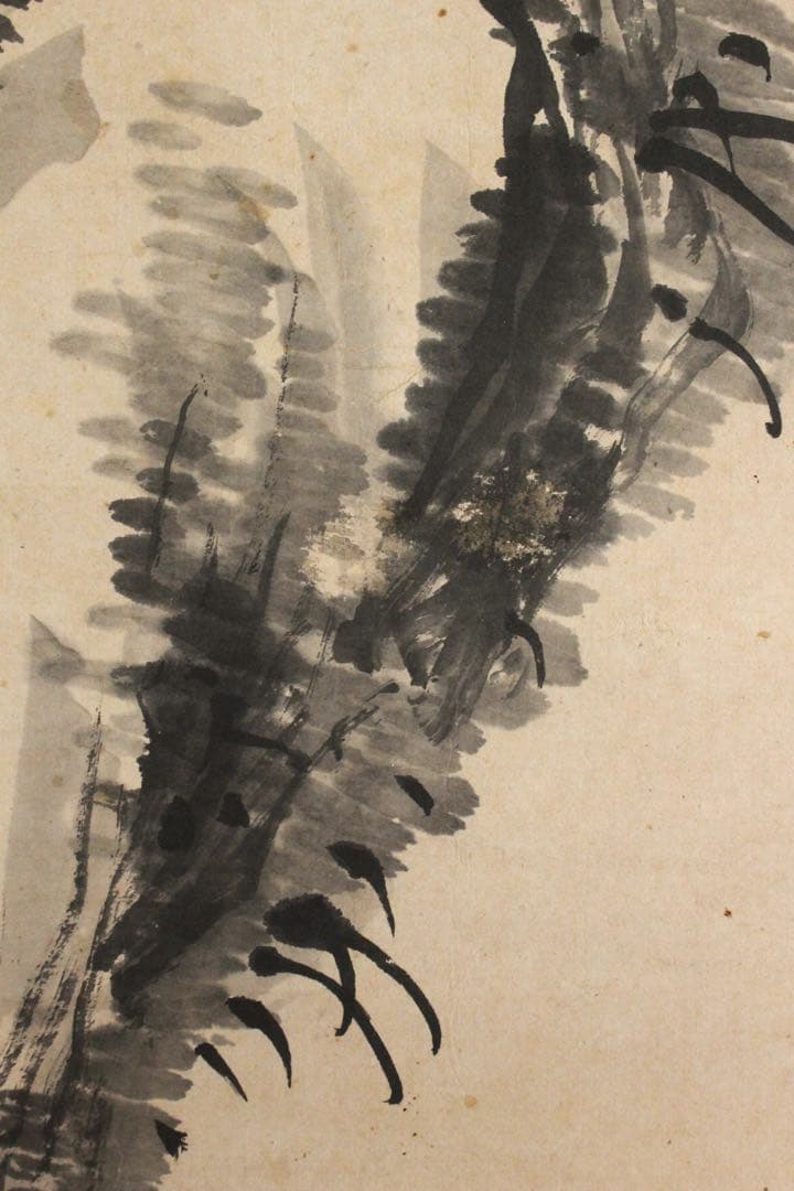 No5598 掛軸　貫名菘翁　三清之図　紙本　合箱/畳箱　日本画　古画　送料無料