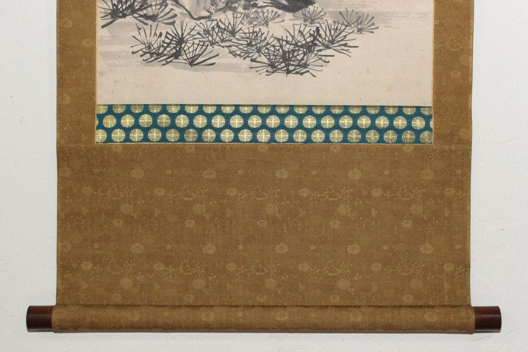 No5598 掛軸　貫名菘翁　三清之図　紙本　合箱/畳箱　日本画　古画　送料無料