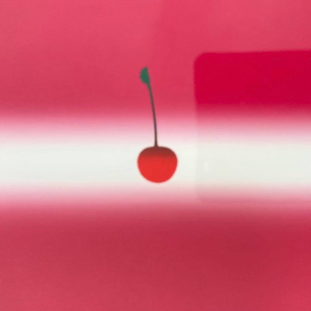 中村憲之 さくらんぼ シルクスクリーン 大型 横長 赤色 ポップ モダン レトロ