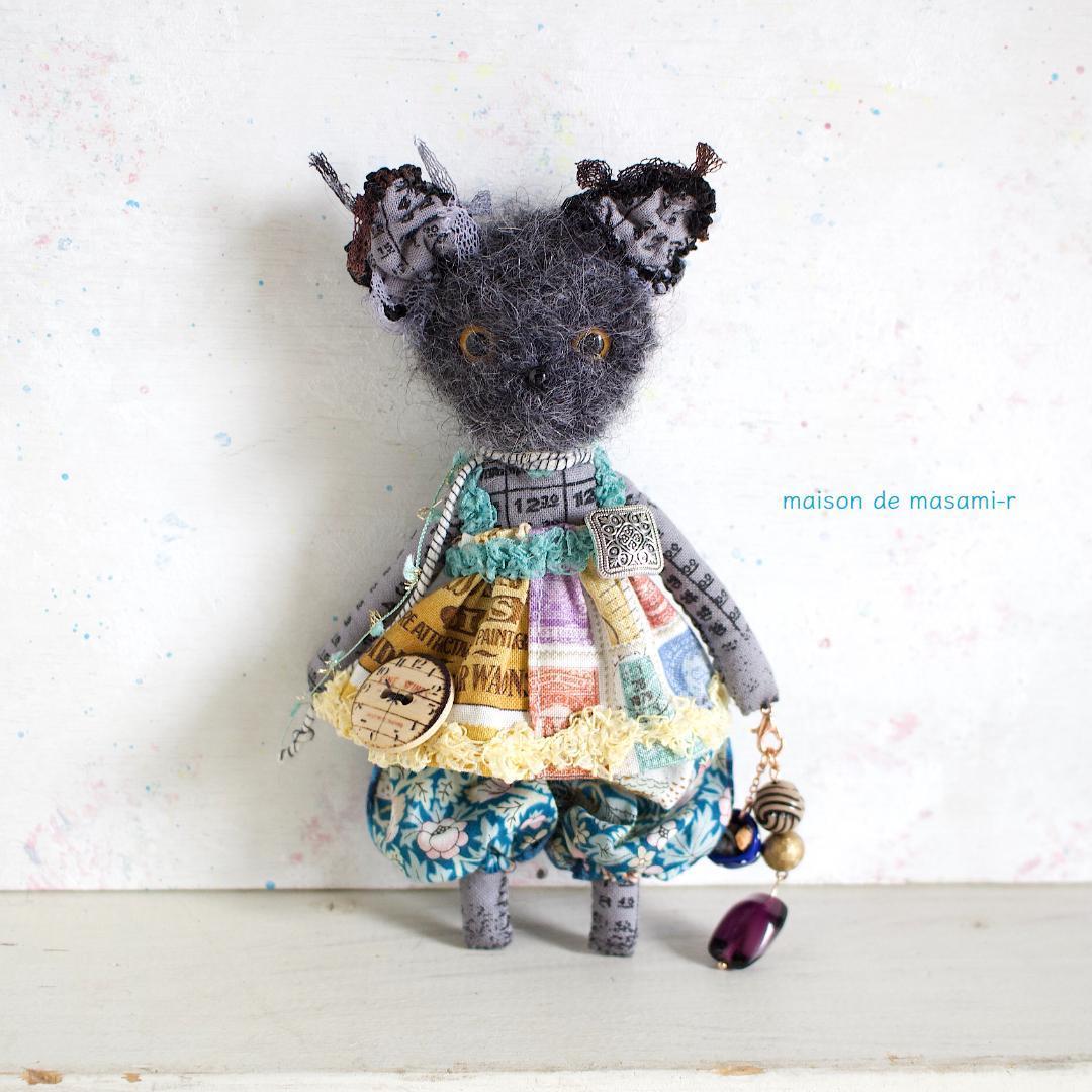 ブリティッシュショートヘアのミニぬいぐるみ 14cm バックチャーム付 リバティ