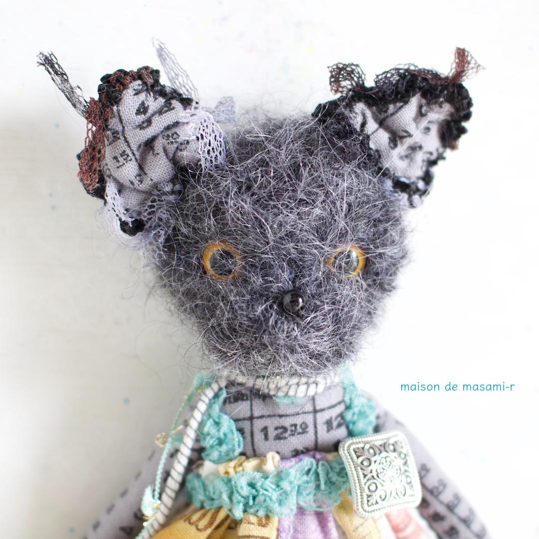 ブリティッシュショートヘアのミニぬいぐるみ 14cm バックチャーム付 リバティ