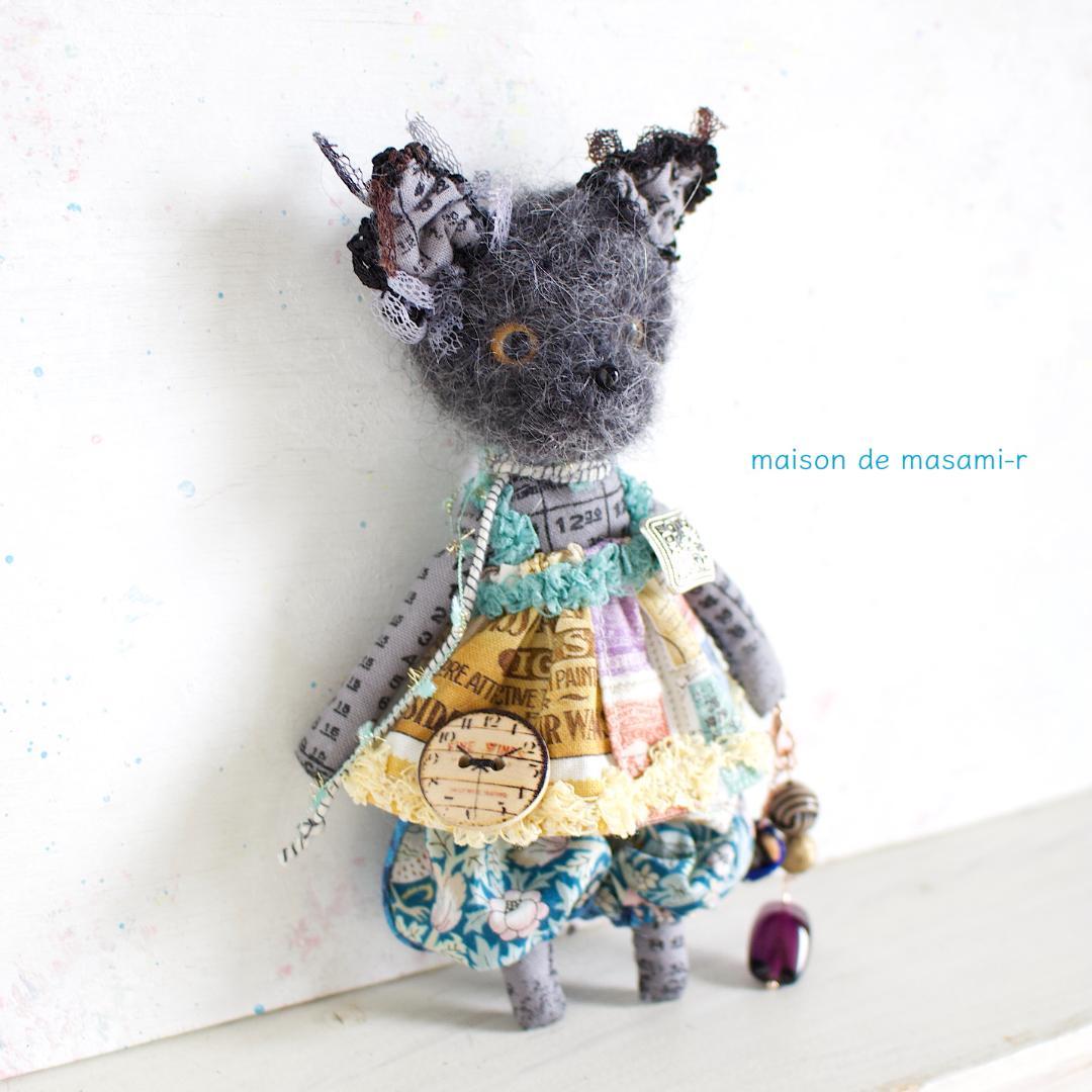 ブリティッシュショートヘアのミニぬいぐるみ 14cm バックチャーム付 リバティ