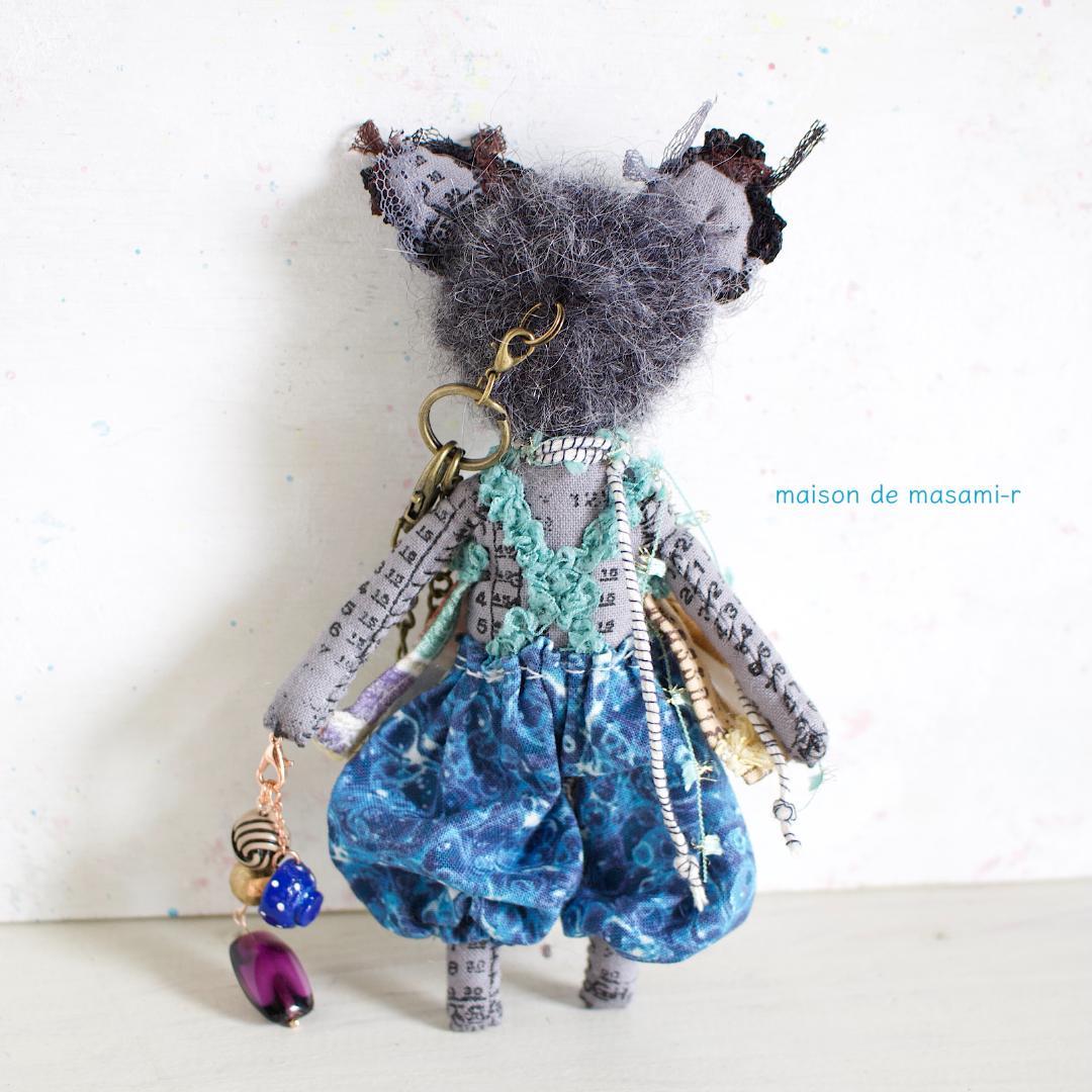 ブリティッシュショートヘアのミニぬいぐるみ 14cm バックチャーム付 リバティ