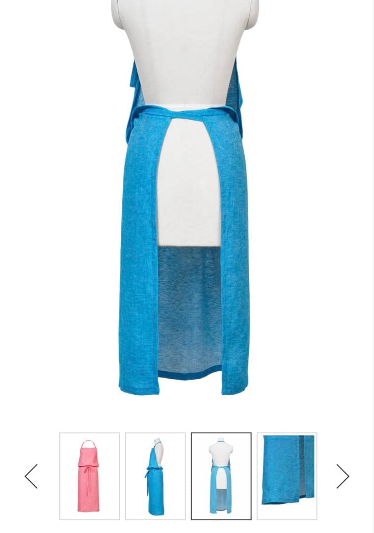 リネン100%エプロンMYLÀN Paganini Apron コーラル色
