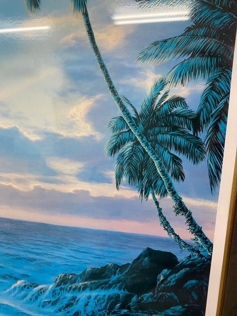 クリスチャン ラッセン本物 初期シルクスクリーン絵中サイン