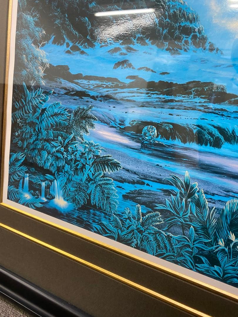 クリスチャン ラッセン本物 初期シルクスクリーン絵中サイン