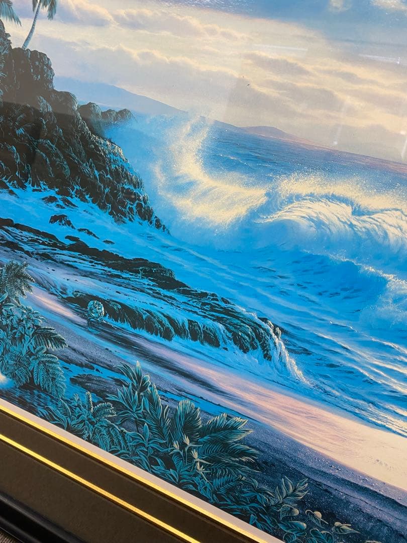 クリスチャン ラッセン本物 初期シルクスクリーン絵中サイン