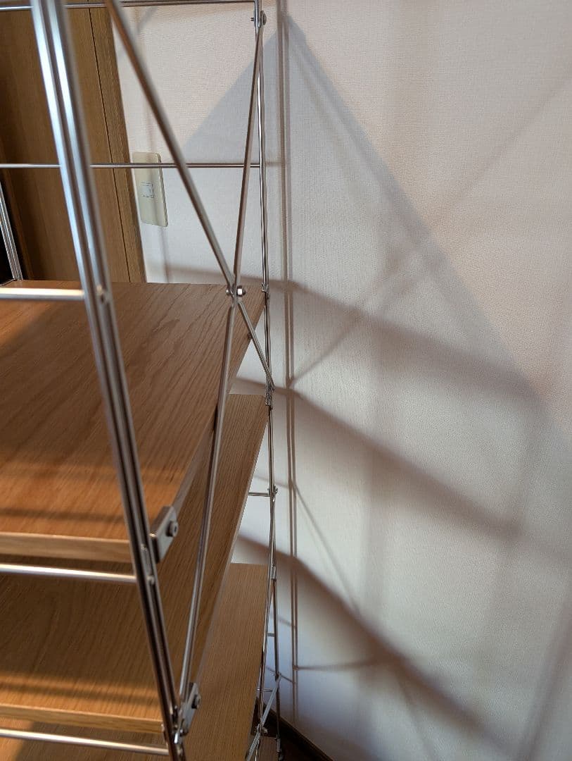 《送料込》無印良品 ステンレスユニットシェルフ オーク材棚 家具 シルバーラック