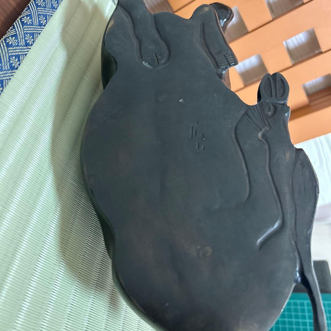 牛　置物　飾り　美術床置　工芸品
