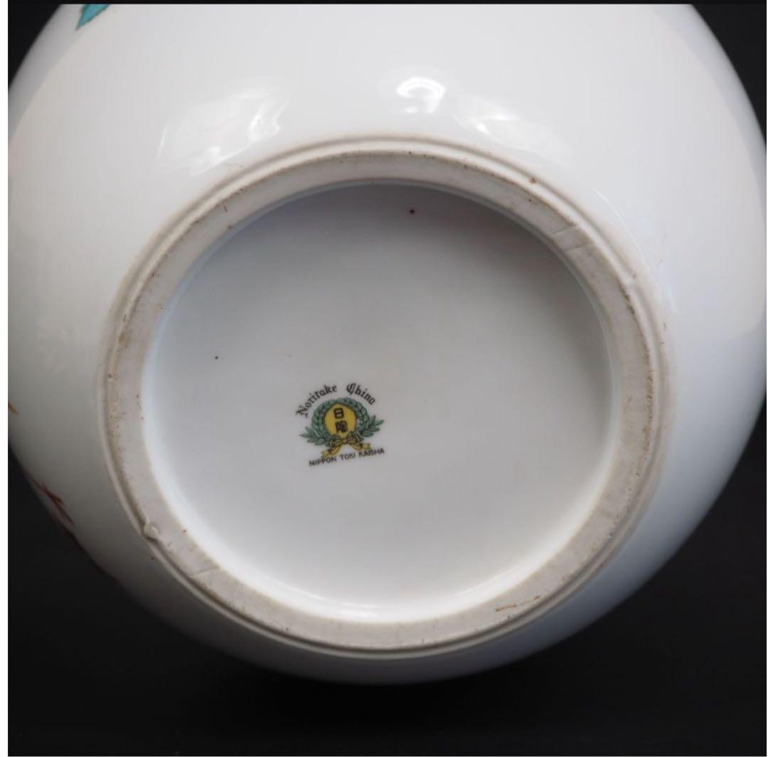 送料無料　昭和初期　日陶『オールドノリタケ』製 鳳凰文花瓶　本物保証