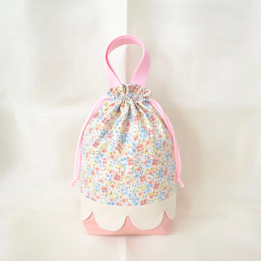 10%OFFのセール中!入園入学準備3点セット　小花柄　ピンク