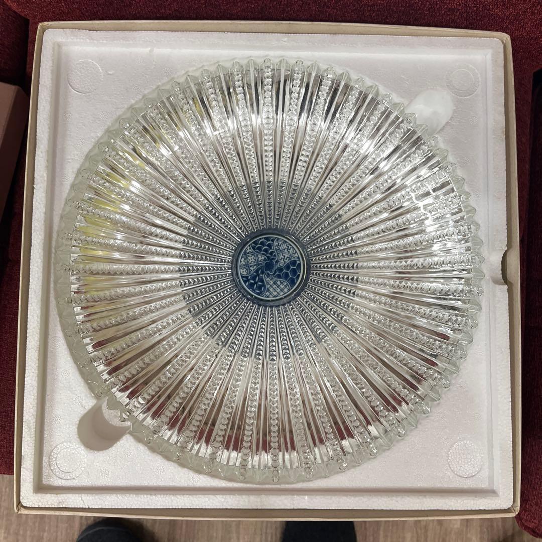希少　三洋陶器　龍峯窯　高台皿　ガラスコンポート皿　大皿　大鉢 漆器