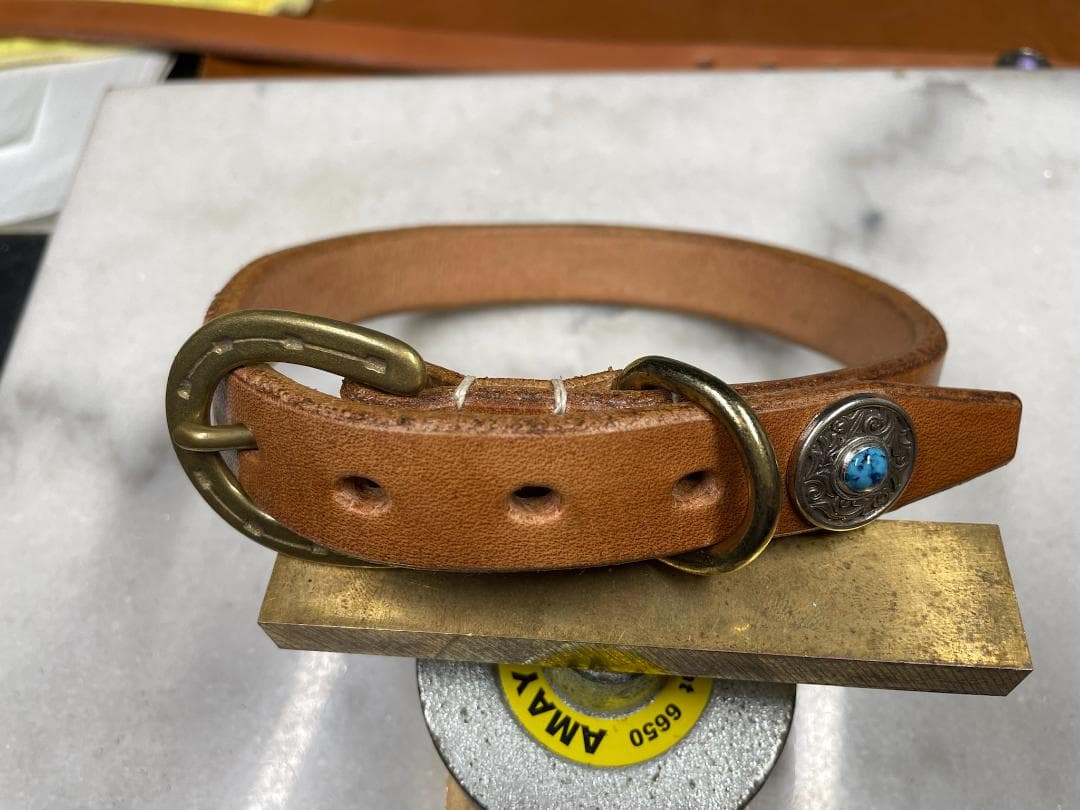 【CDO-SLBG20CBL〈TN〉】犬の首輪〈サイズ「M」〉牛革　人気