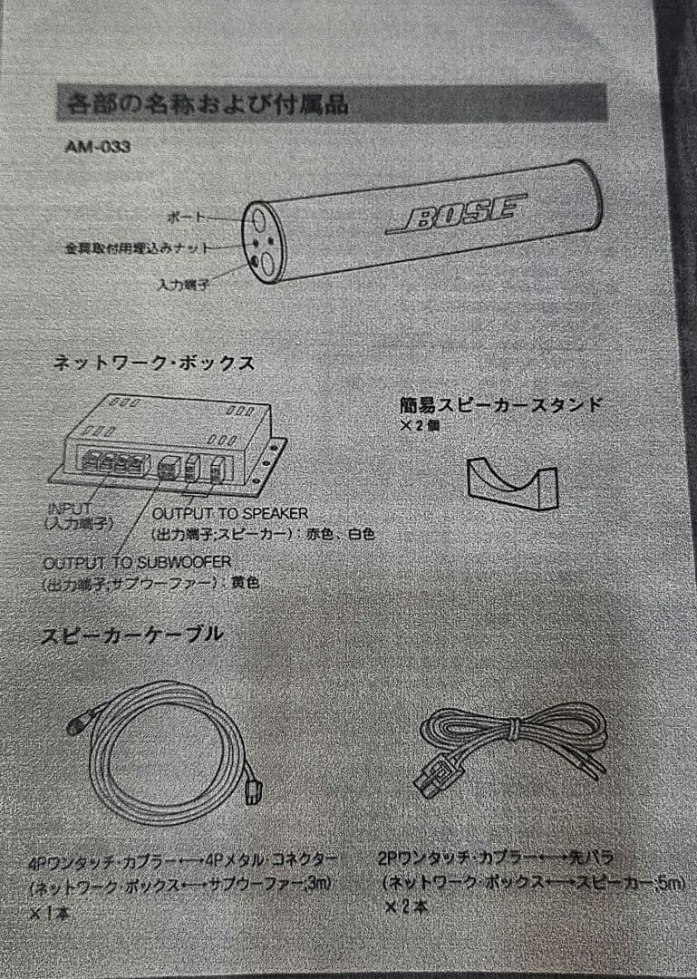 BOSE AM-033 ACOUSTIMASS CANNONサブウーファー美品
