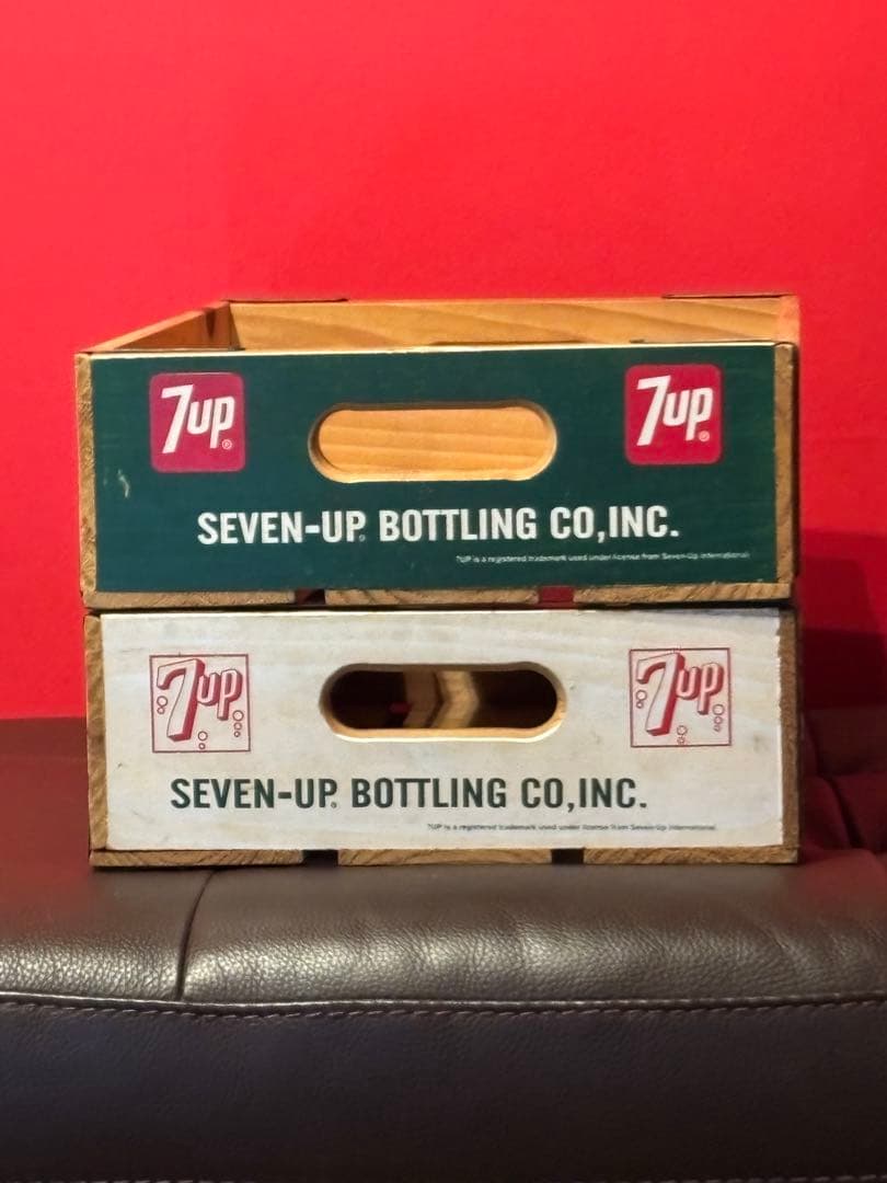 7up ヴィンテージ木箱　 2個セット