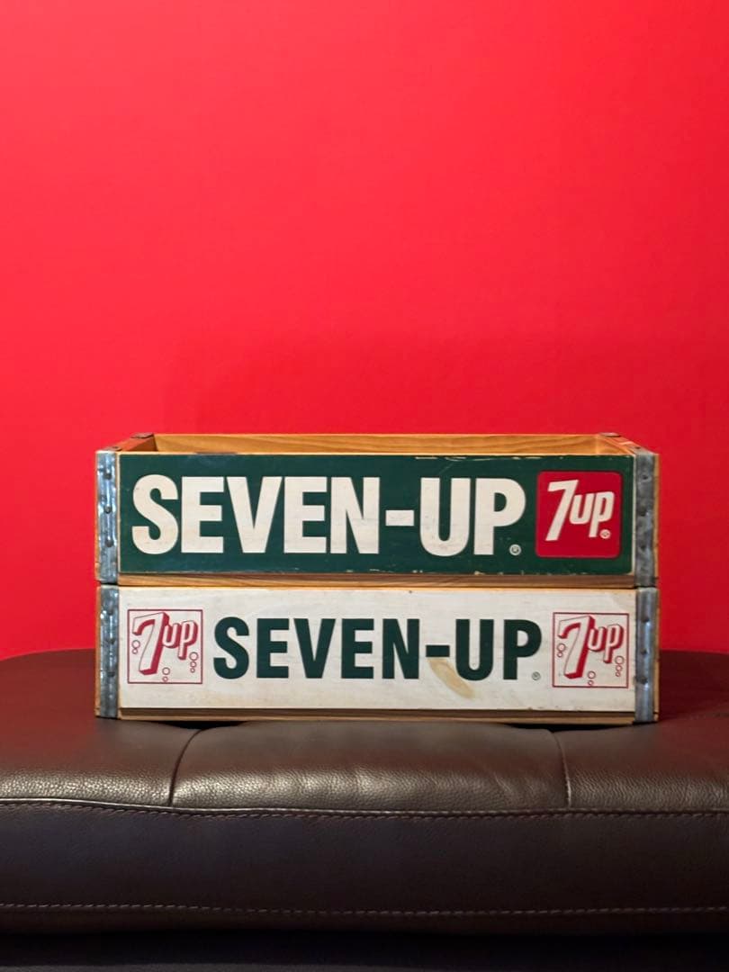 7up ヴィンテージ木箱　 2個セット