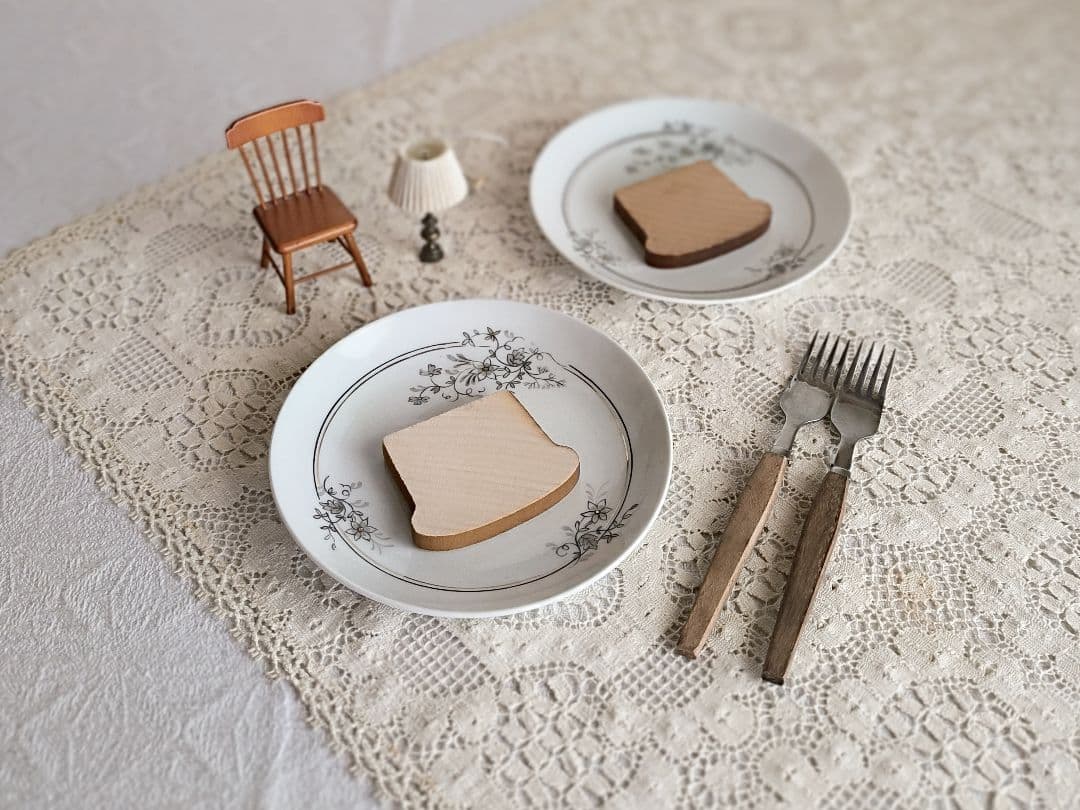 * old arabia ❀ モノトーンと金彩の 15.5 plate SET