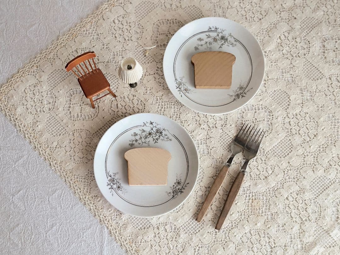 * old arabia ❀ モノトーンと金彩の 15.5 plate SET