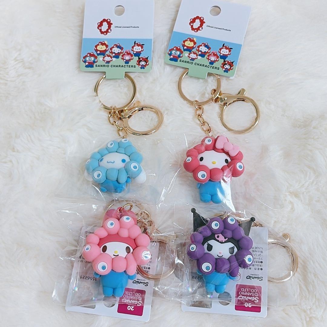 【関西万博】ミャクミャク　サンリオキャラクター 立体キーホルダー　4個セット