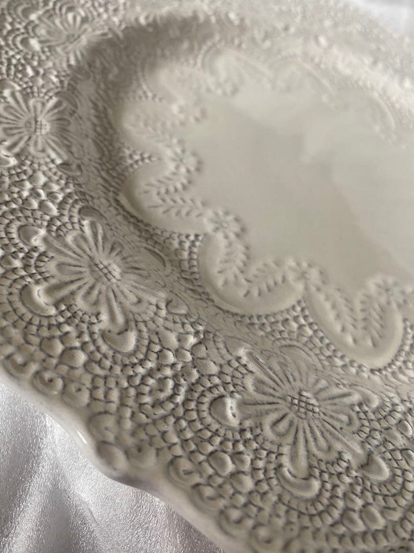 新品未使用La Ceramica ラ・セラミカ レース 皿