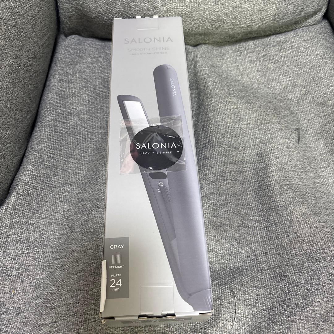 未開封新品SALONIA SMOOTH SHINEストレートヘアアイロン グレー